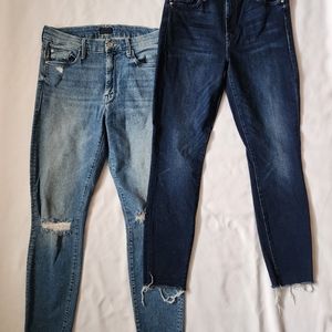 Lot of 2 MOTHER Denim Ankle Fray Jeans size 28